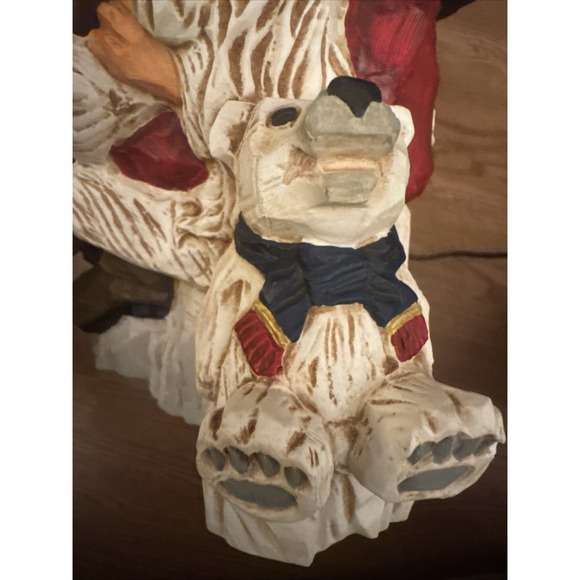Vintage 1997 David Frykman Portfolio DF1038 Santa & Polar Bear Cubs Figurine 8" - Picture 9 of 14